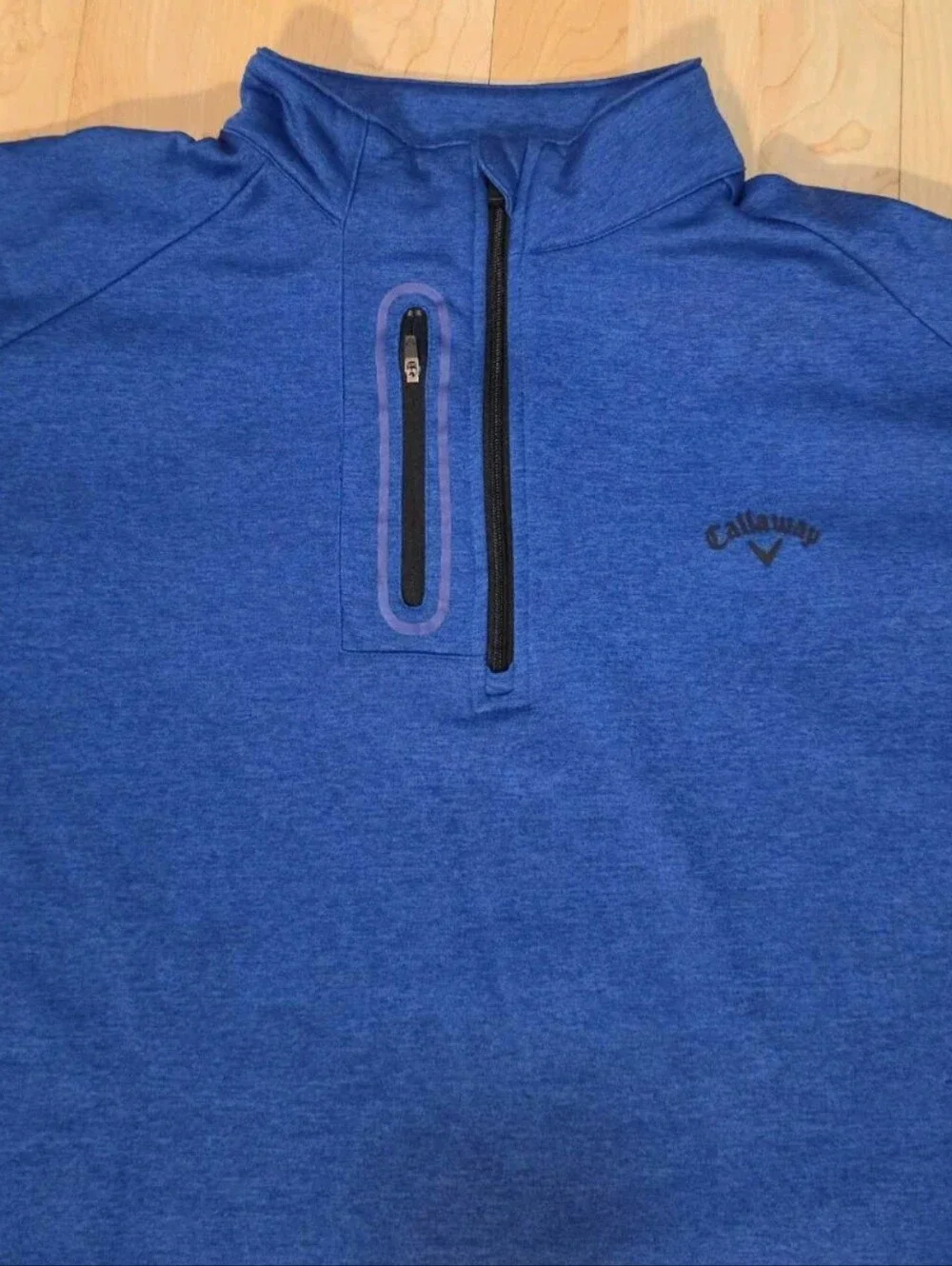 Callaway Golf Men's Blue 1/4 Zip Fleece Pullover Shirt Size XXL Pre-owned